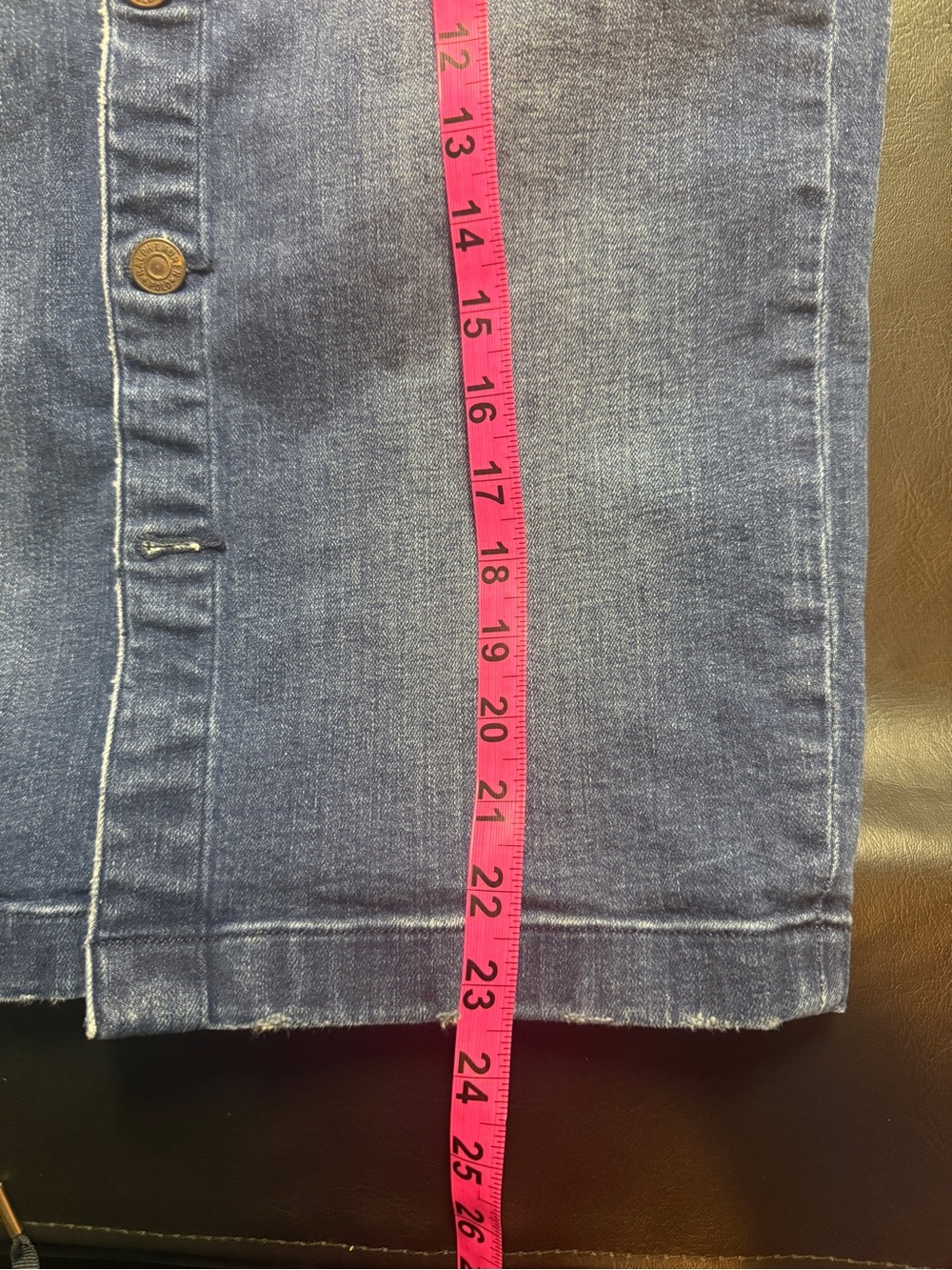 Polo Ralph Lauren Button-Front Denim Midi Pencil Skirt Blue Size 2 - Picture 7 of 9